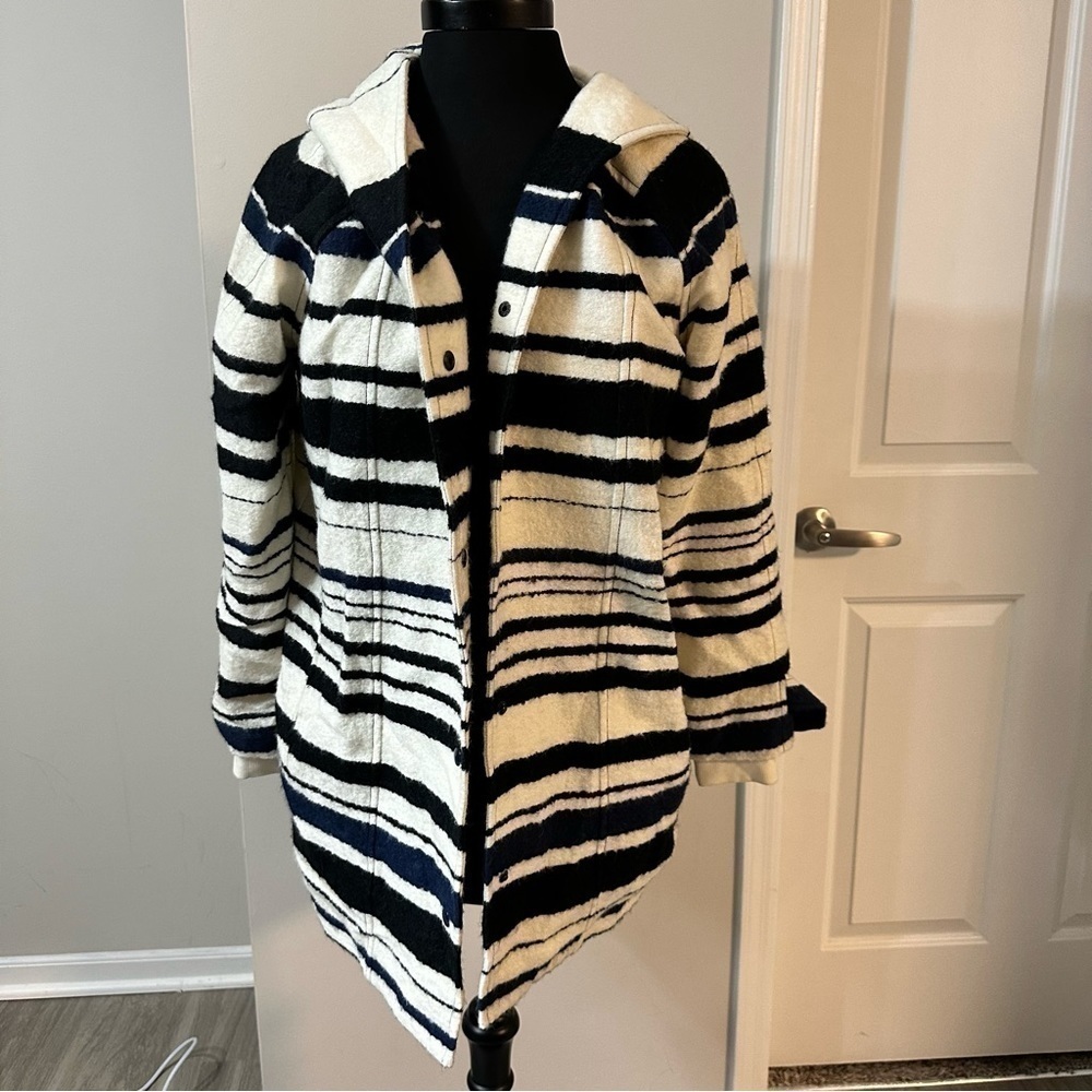 Striped Jacket with hood OS